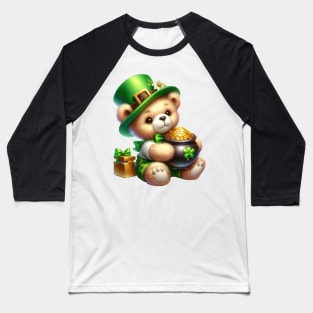 St Patricks Day Teddy Bear Baseball T-Shirt